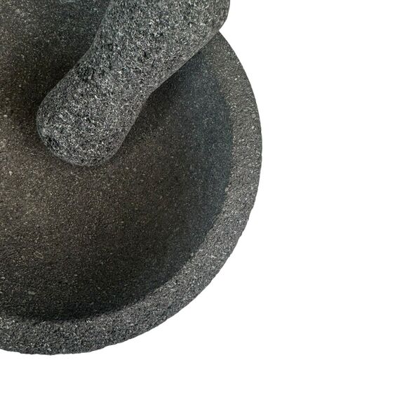 8" Mexican Molcajete 100% Lava Volcanic Stone, Mortar and Pestle- Crate & Barrel - Picture 9 of 16